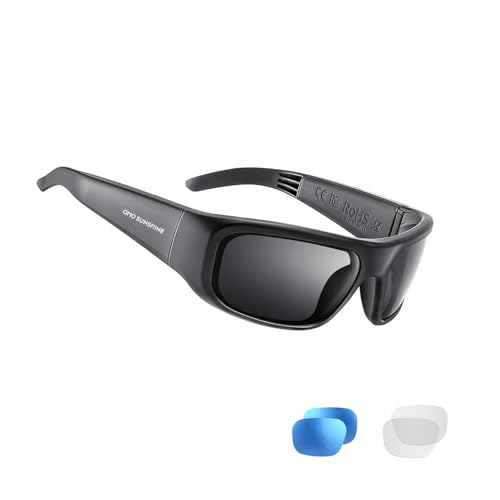 OhO Smart Glasses,Polarized Sunglasses with Bluetooth Speaker,Athletic/Outdoor UV Protection and Voice Control,Unisex(Grey Lens)