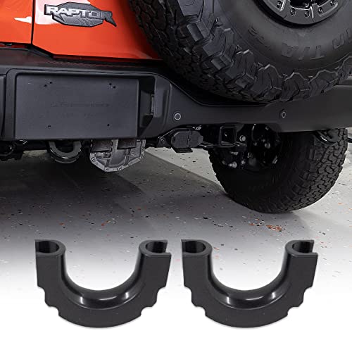 IAG I-Line Rear Bumper (Red) TPE Tow Loop Cover Pair for Ford Bronco 2021+ 2/4 Door (Not Sport)