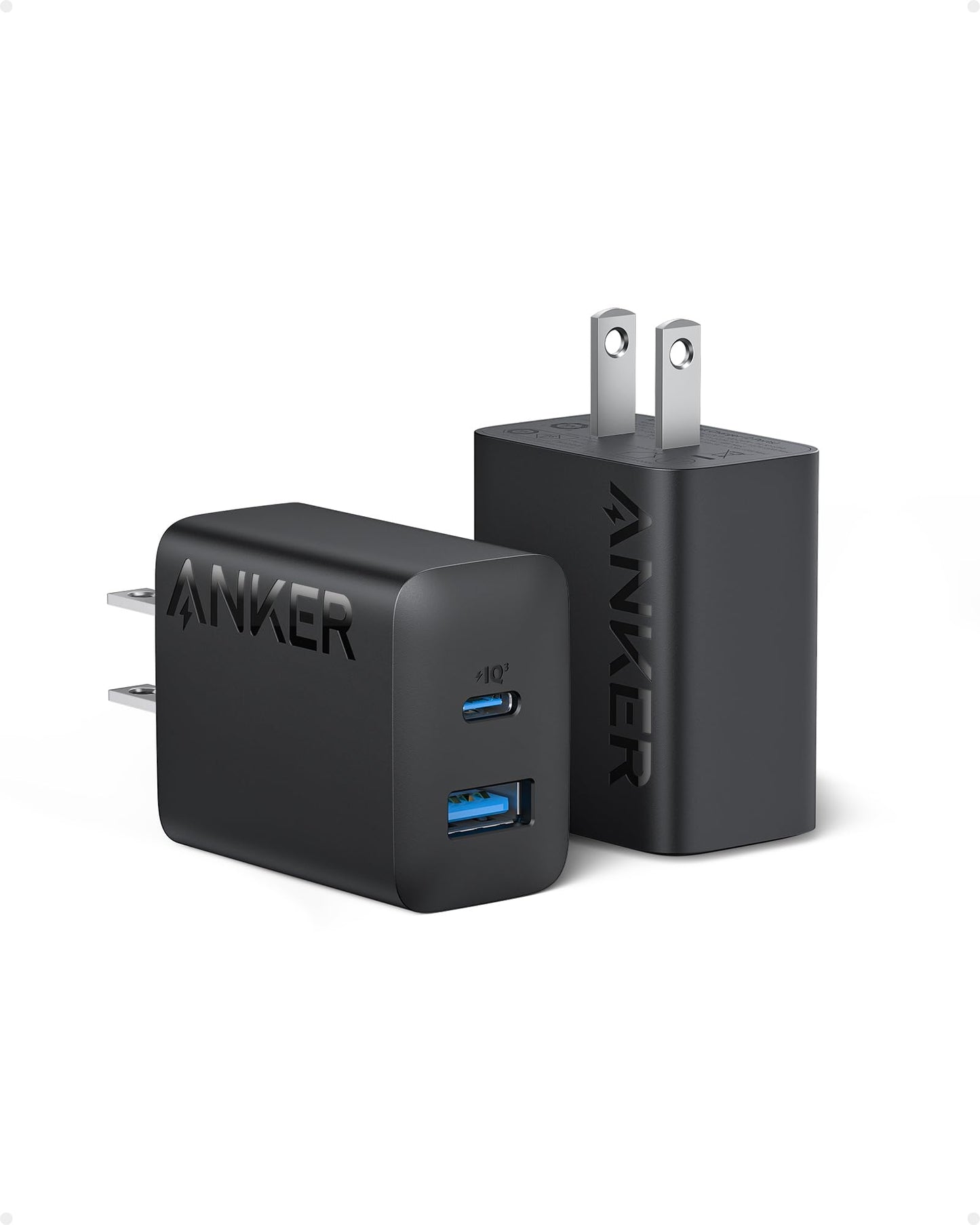 Anker iPhone 16 Charger, USB C Charger Block, 2-Pack 20W Fast Wall Charger for 16/16 Pro/Pro Max / 15 Series / iPad Pro and More, with 2 Pack 5 ft USB-C Cable