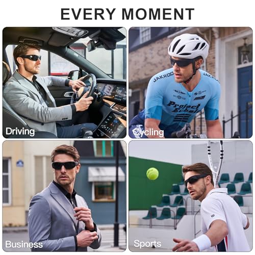 OhO Smart Glasses,Polarized Sunglasses with Bluetooth Speaker,Athletic/Outdoor UV Protection and Voice Control,Unisex(Grey Lens)