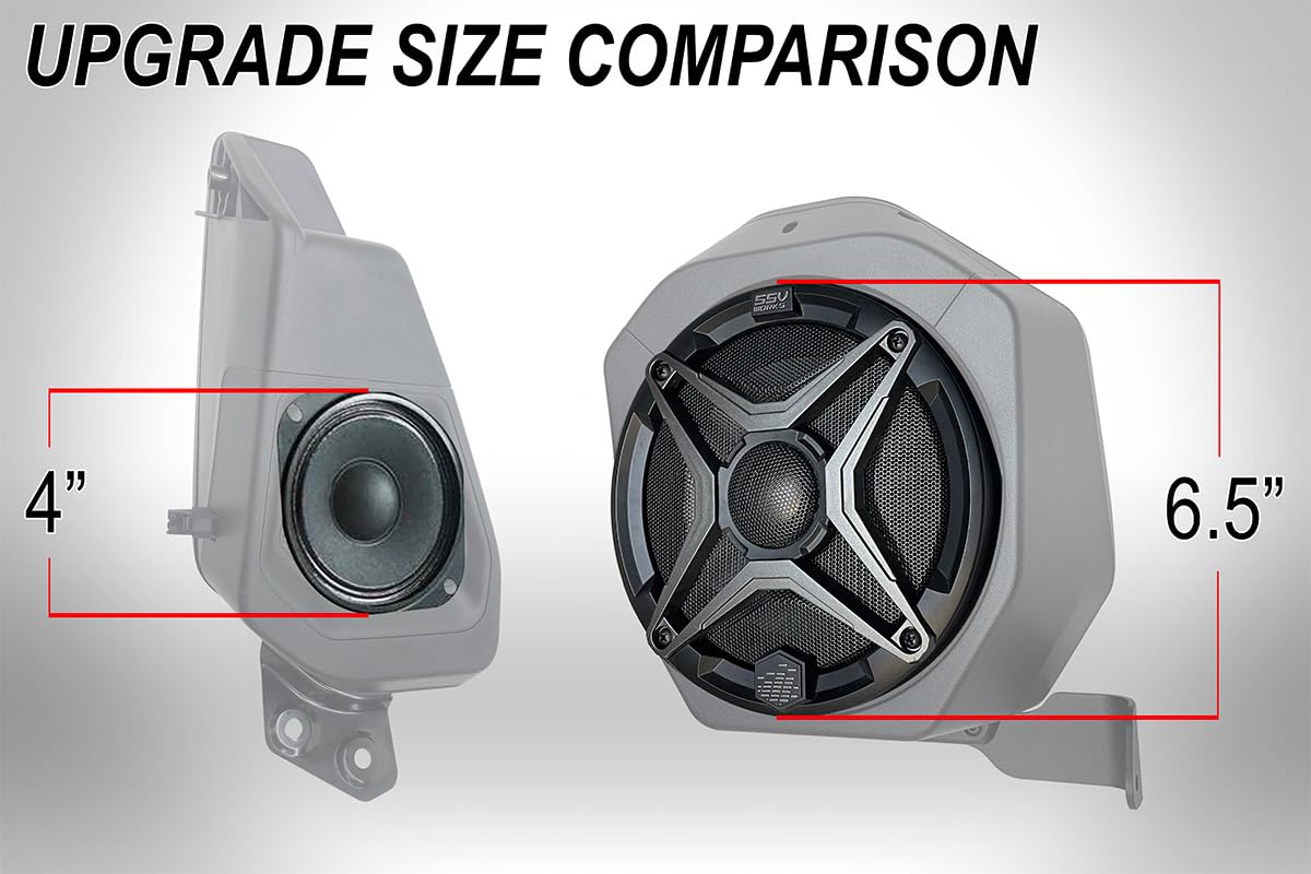 SSV Works BR-B65K 2021-2023 4-Door Ford Bronco Rear Speaker Pod Add-Ons W/ 6.5" Kicker Speakers