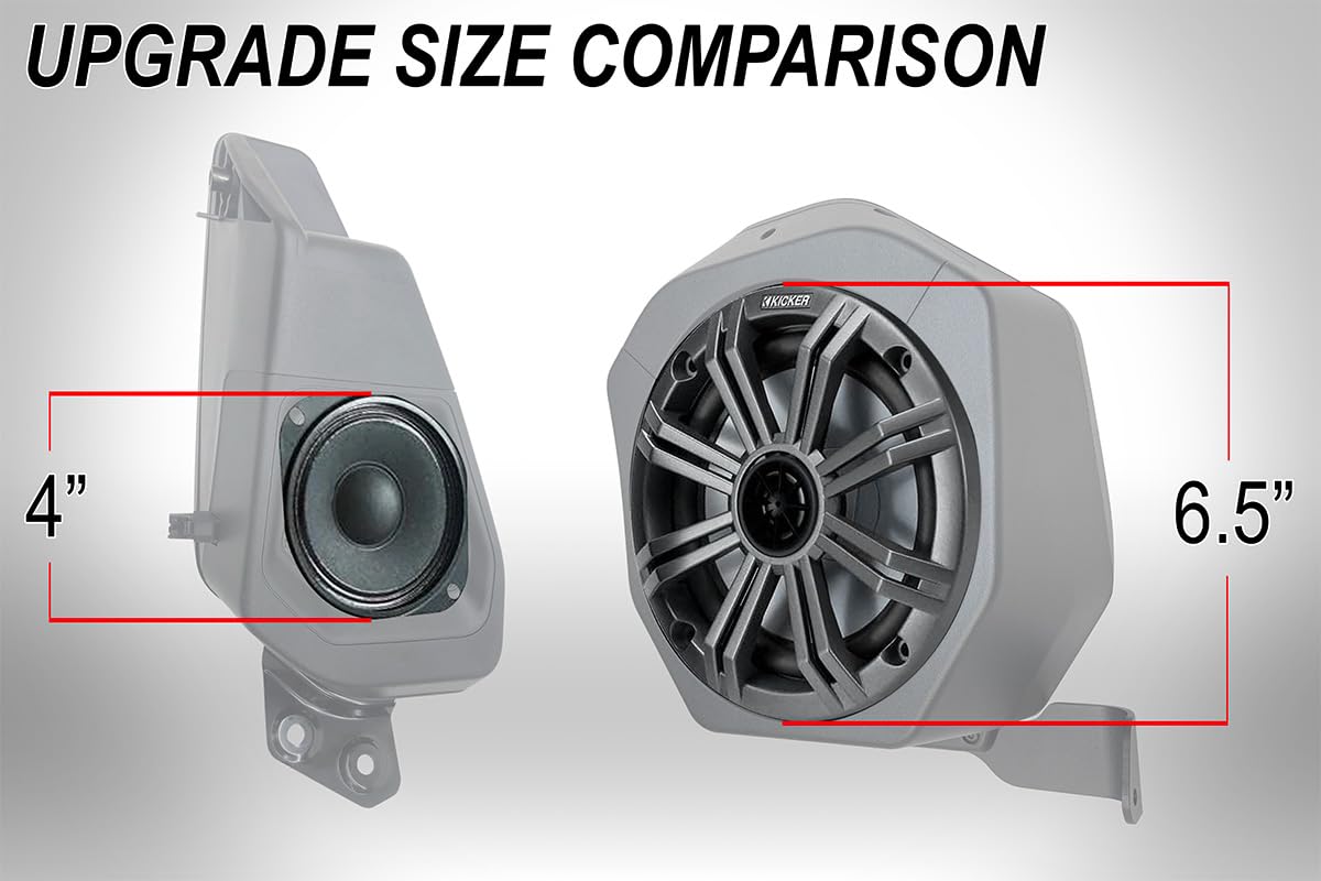 SSV Works BR-B65K 2021-2023 4-Door Ford Bronco Rear Speaker Pod Add-Ons W/ 6.5" Kicker Speakers