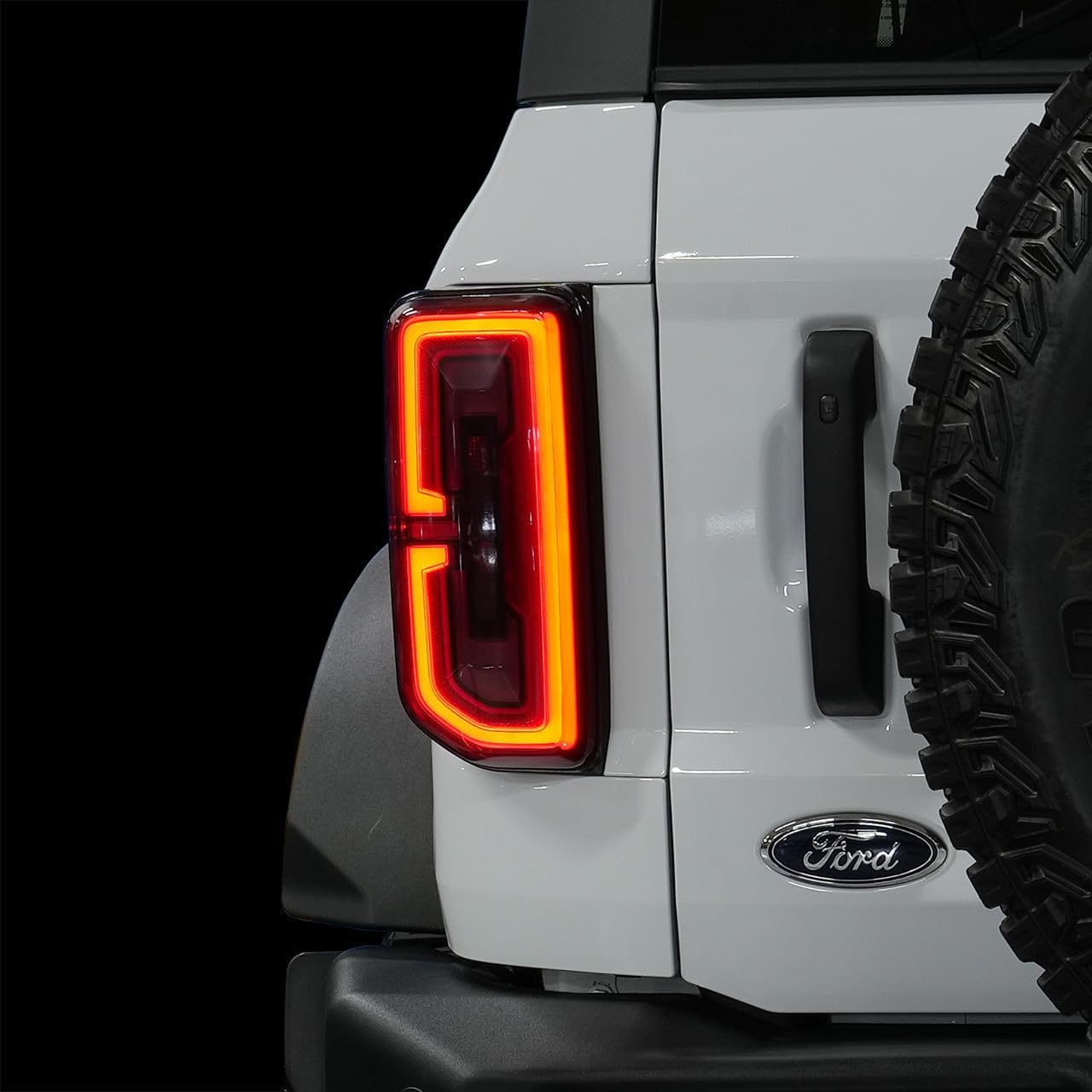 IAG I-Line Smoked LED Tail Light Covers for Ford Bronco 2021+ 2/4 Door (OEM LED Taillights ONLY)