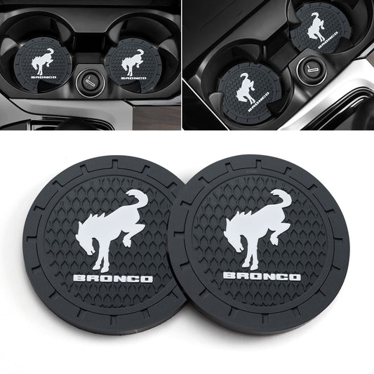 Car Cup Holder Coaster for Ford Bronco Sport Recessed Silicone Cupholder Coaster Interior Accessories 2.75in 2Pieces