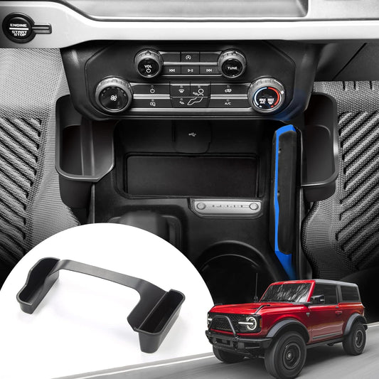 Mabett Center Console Shifter Storage Box Compatible with Ford Bronco 2021 2022 2023 2024, Organizer Gear Side Storage Tray for Bronco Accessories 2/4-Door, Interior Accessories, Matte Black