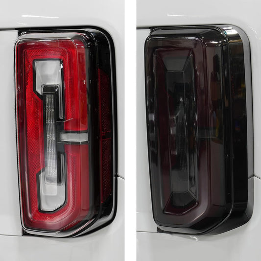 IAG I-Line Smoked LED Tail Light Covers for Ford Bronco 2021+ 2/4 Door (OEM LED Taillights ONLY)