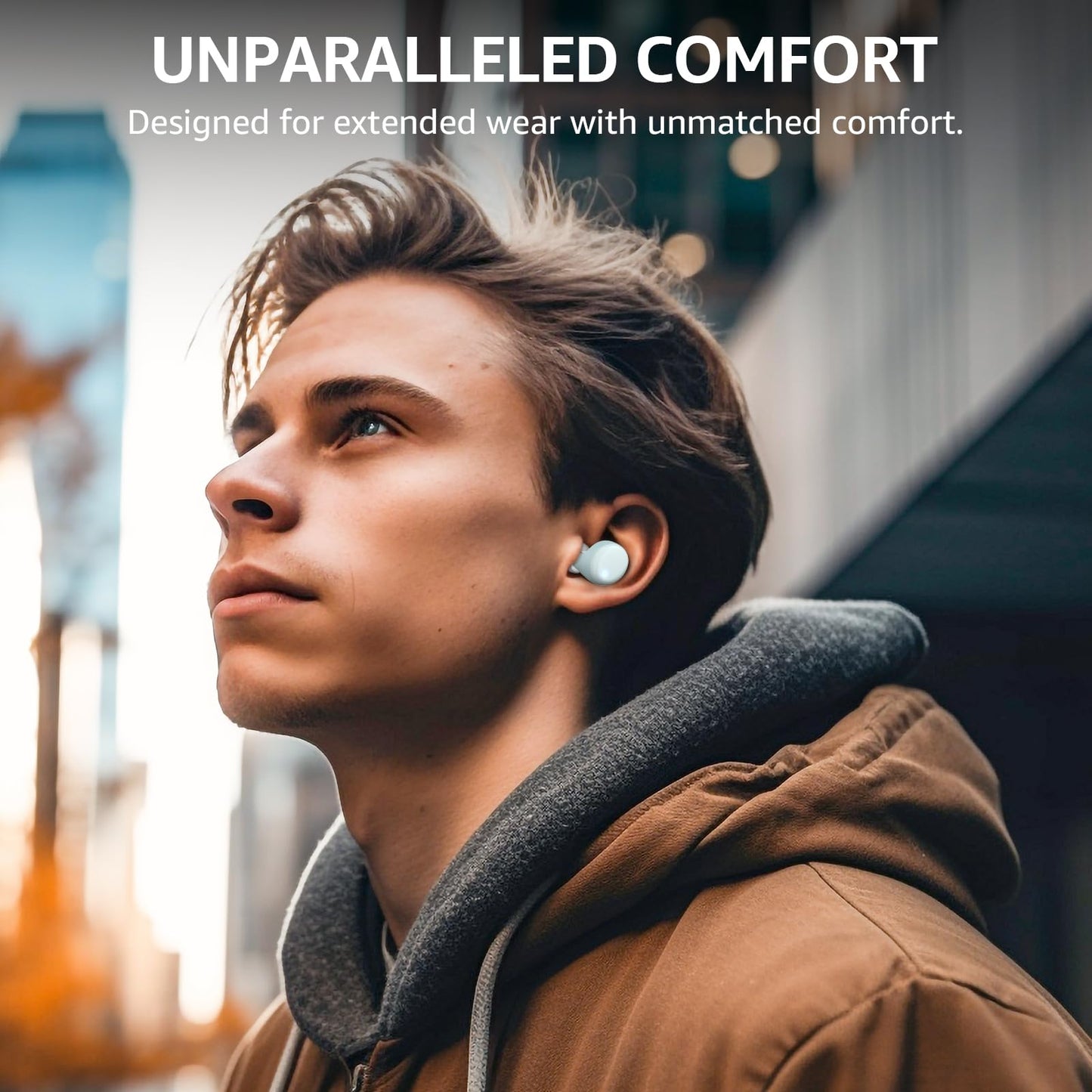 TOZO T6 True Wireless Earbuds Bluetooth 5.3 Headphones 45H Long Playtime, Wireless Charging Case, IPX8 Waterproof Stereo Earphones, Built-in Mic Calls, Headset Premium Deep Bass 32 Preset EQs via APP