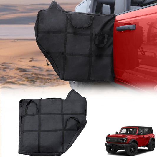 Mabett Front Door Storage Bag for Ford Bronco 2024 2023 2022 2021, Portable Hard Door Protector fit Bronco Accessories 4-Door, High Protection (ONLY 1PC)