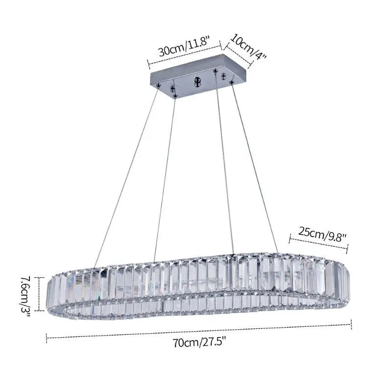 Crystal Led Ring Pendant Lights Modern Chandelier Ceiling Lamps Living Dining Room Decoration Lustre Hanging Fixtures Luminaire